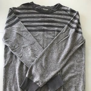 Men’s black gray stripped sweater Forever 21 Sz M